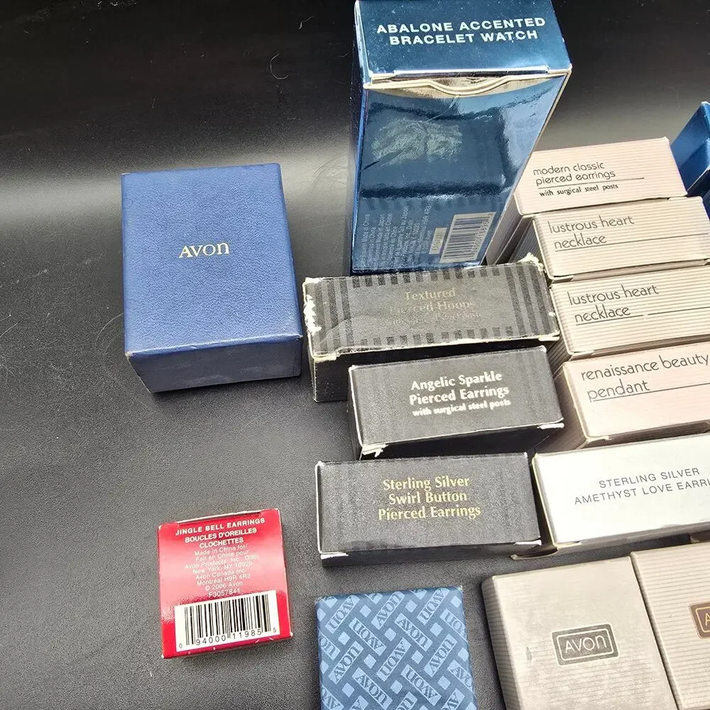Vintage AVON Lot of 25 EMPTY BOXES (NO JEWELRY) Clip Earrings Packaging